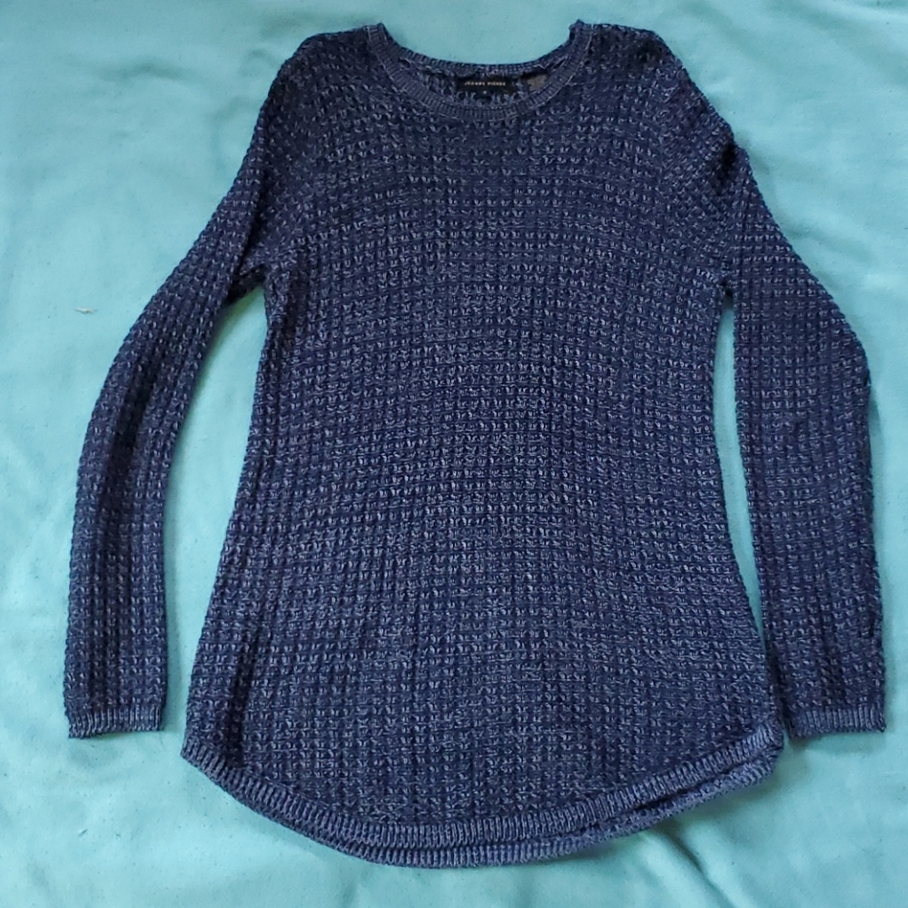 Dark Blue waffle knit sweater